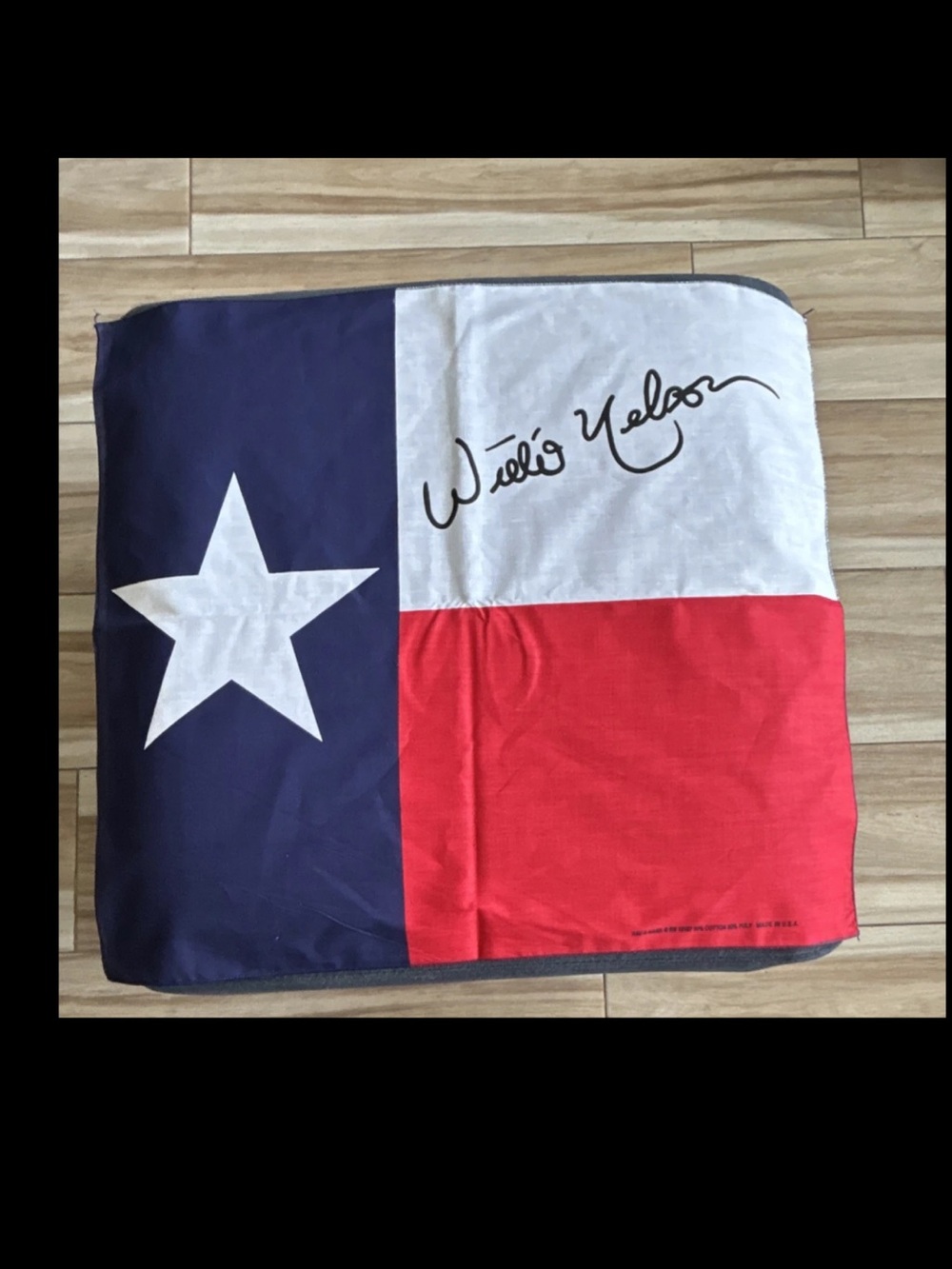 Willie Nelson Concert Merch Texas Flag Print Bandana Hat - Blue, White, Red